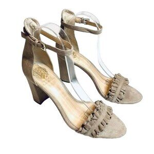 Vince Camuto Cralista Beige Ankle Strap Sandals